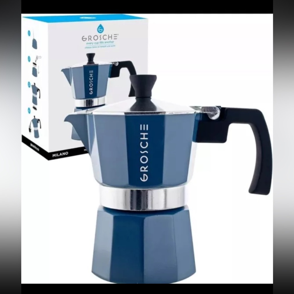 3-Cup Milano Stovetop Espresso Maker - Compact Moka Pot for Coffee Lovers